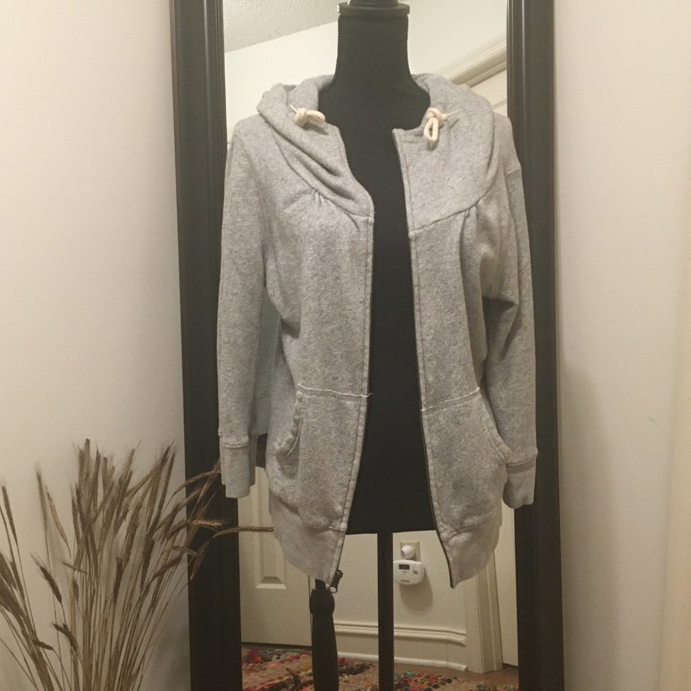 VTG Denim & Supply Ralph Lauren Hoodie Jacket Gray 3/4 sleeves Large